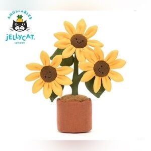💛RARE NWT Jellycat Amuseables Potted Sunflower